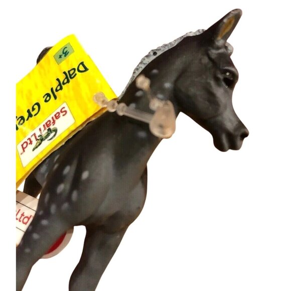 Safari Ltd Dapple Grey Arabian Foal Figure 3" W Tag 2307-29 Retired 1997 Vintage - Picture 9 of 12